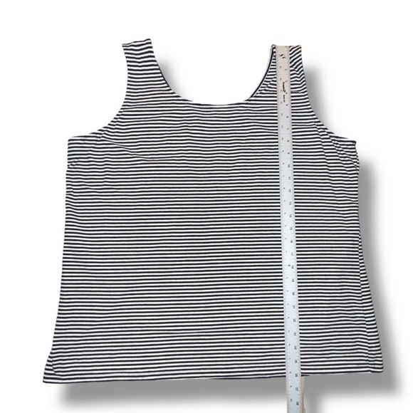 TALBOTS 180 Two-Way Tank Belleville Stripe - INDIGO BLUE/WHITE 2X - Picture 9 of 12